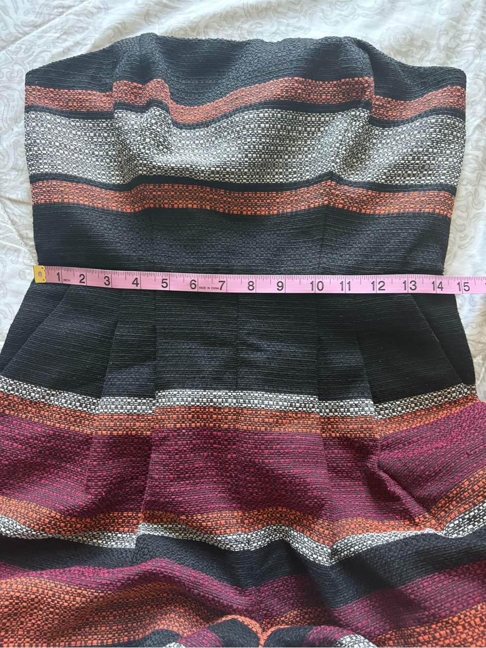 Anthropologie Corey Lynn Calter Nina Striped Strapless Wide Leg Jumpsuit size 6 - Picture 5 of 7